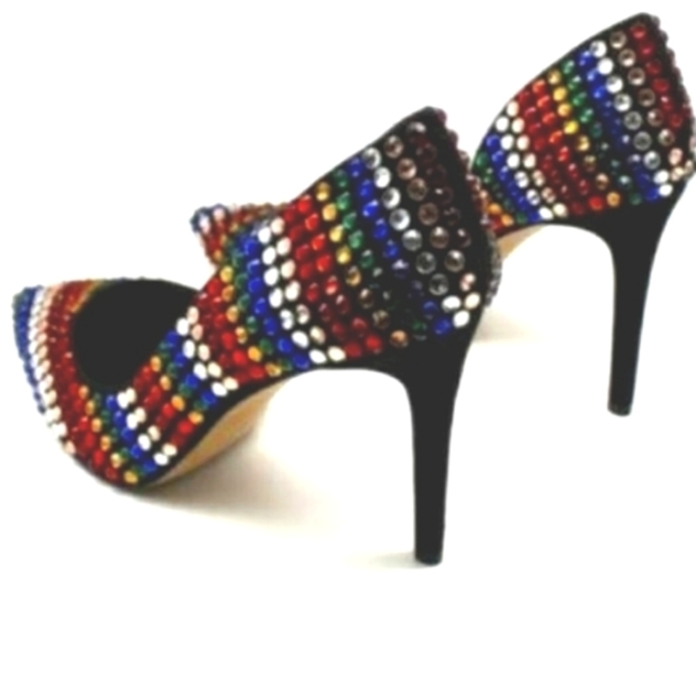 NEW INC Kenjay Rhinestone Pointed Toe D'Orsay Heels - Picture 6 of 10